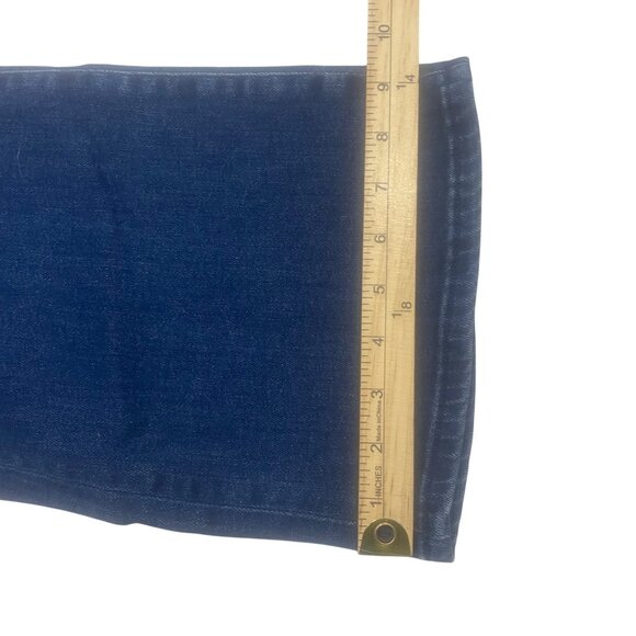 Pilcro The Icon Flare Jeans Size 30 Anthropology Dark Wash High-Rise Button Fly - Picture 13 of 14